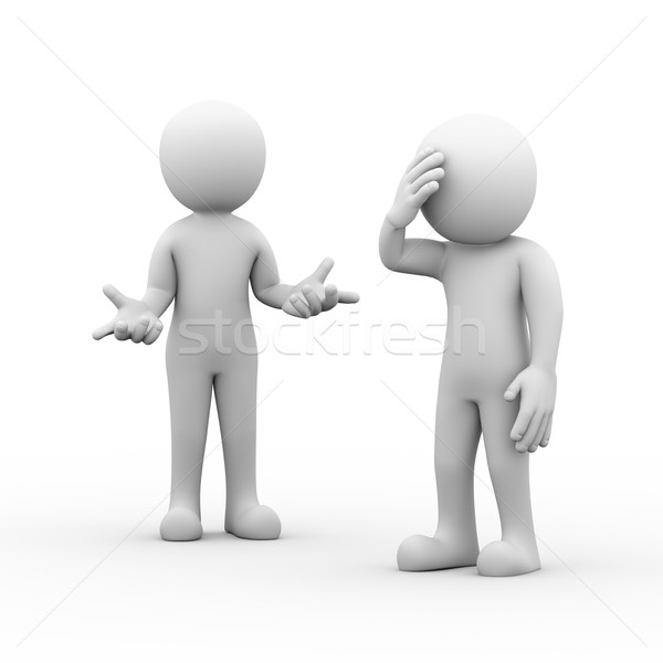 3d people conflict dispute fight Stock photo © nasirkhan