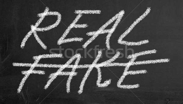 chalkboard real and fake illustration Stock photo © nasirkhan