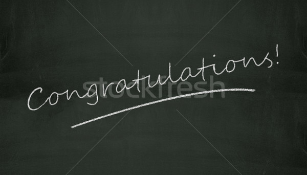 chalkboard congratulation illustration Stock photo © nasirkhan