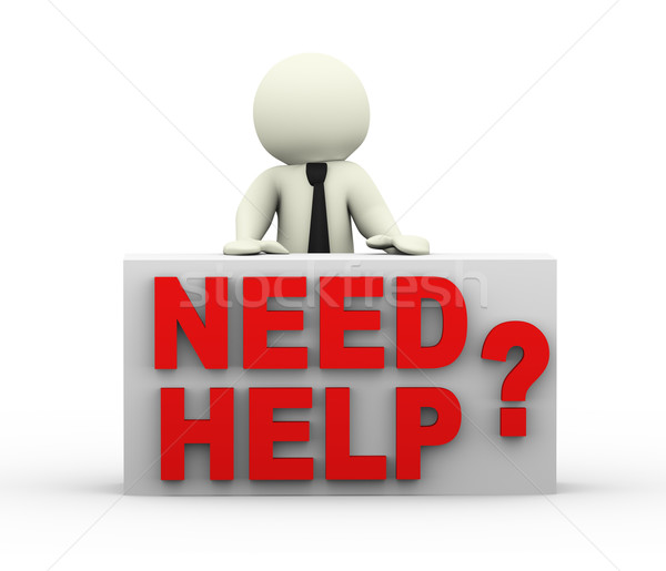 3d person need help Stock photo © nasirkhan
