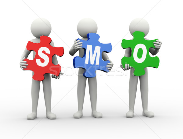 3d man puzzle piece - smo Stock photo © nasirkhan