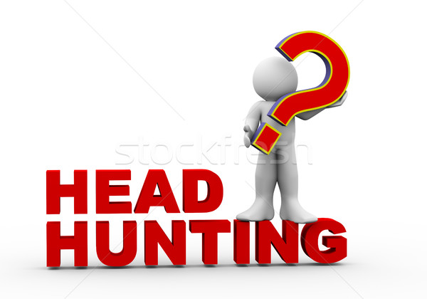 3d man on headhunting Stock photo © nasirkhan