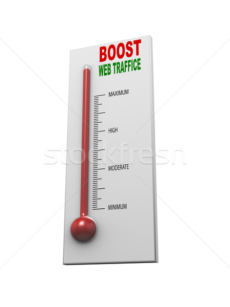 3d thermometer of boost web traffic Stock photo © nasirkhan