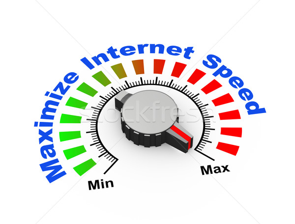 3d knob - maximize internet speed Stock photo © nasirkhan