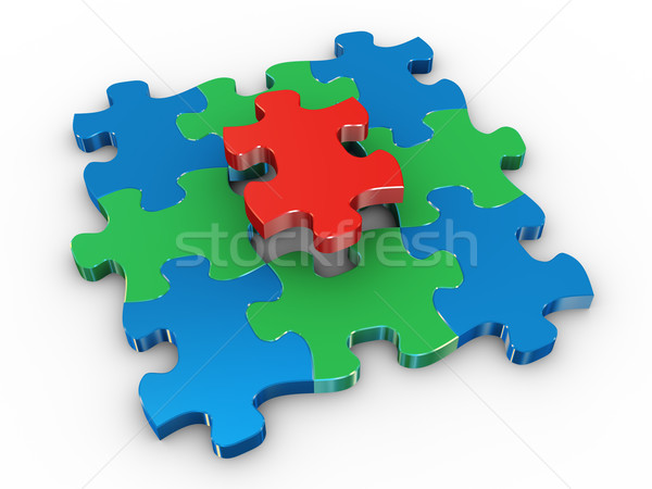 3d puzzle Stock photo © nasirkhan