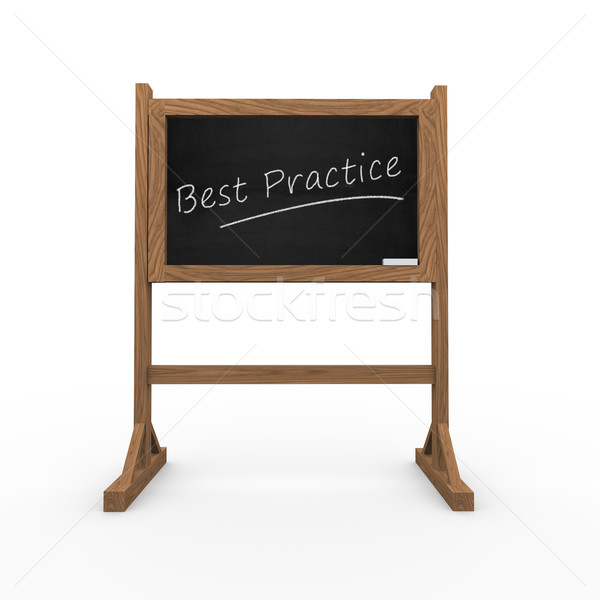 3d black chalkboard best practice Stock photo © nasirkhan