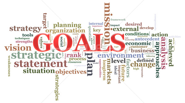 Goals wordcloud Stock photo © nasirkhan