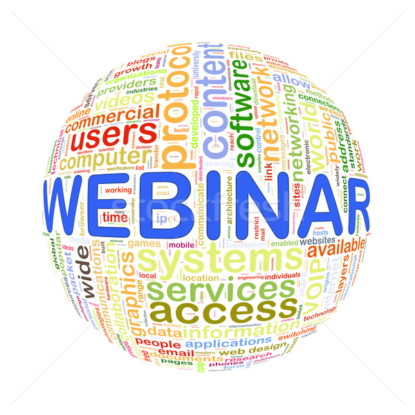 Wordcloud word tags ball of webinar Stock photo © nasirkhan