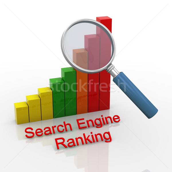 3d magnifier and site ranking Stock photo © nasirkhan