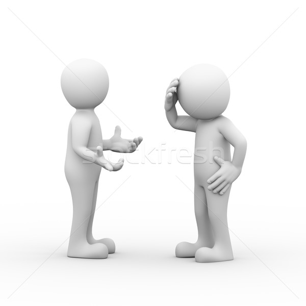 3d frustrated people fighting and arguing Stock photo © nasirkhan
