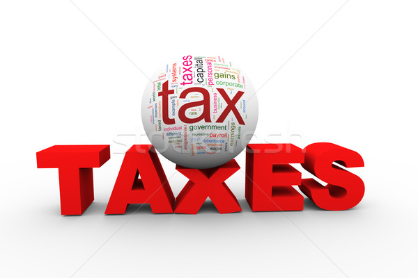 3d tax wordcloud on word tax Stock photo © nasirkhan