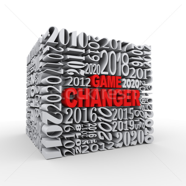 3d years cube game changer Stock photo © nasirkhan