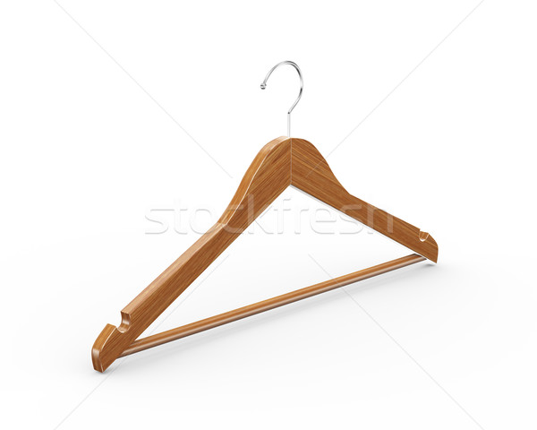 3d wooden cloth hanger Stock photo © nasirkhan