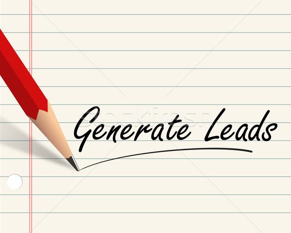 Pencil paper - generate leads Stock photo © nasirkhan