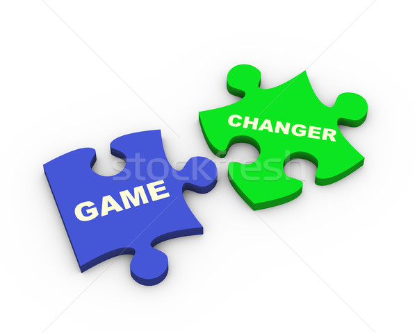 3d game changer puzzle pieces Stock photo © nasirkhan