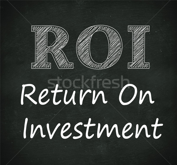 Schoolbord illustratie roi terugkeren investering ontwerp Stockfoto © nasirkhan