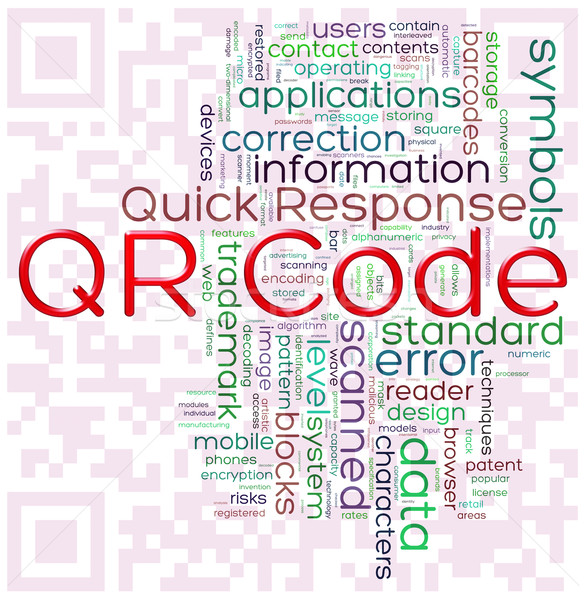 QR-code word tags Stock photo © nasirkhan