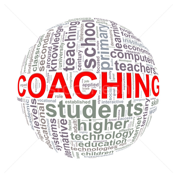 Wort Tags Ball Coaching Illustration Stock foto © nasirkhan