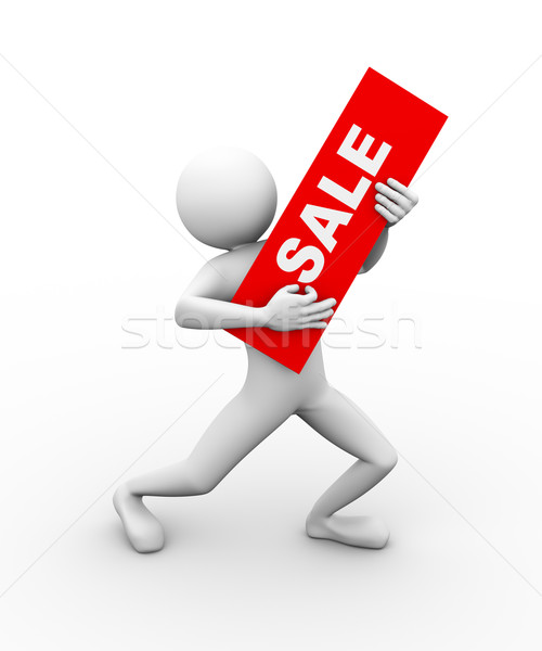 3d man sale offer illustration Stock photo © nasirkhan