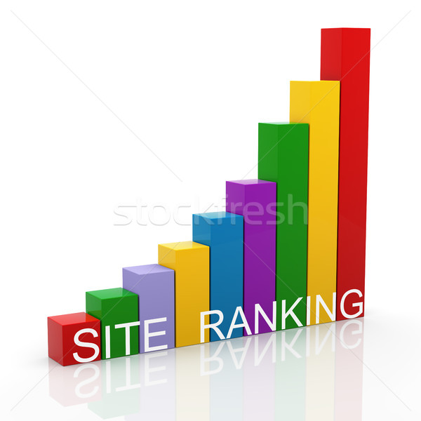 3D Website Ranking Fortschritte Bars 3d render Stock foto © nasirkhan