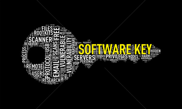 Key shape wordcloud tag software key Stock photo © nasirkhan