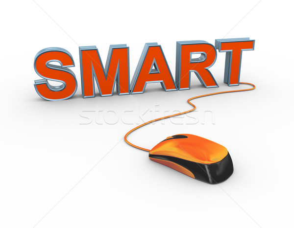 3D Maus angebracht Wort Text smart Stock foto © nasirkhan