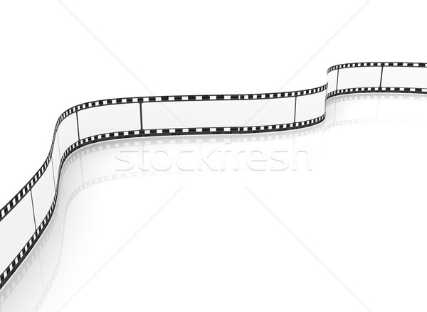 Stock foto: 3D · Film · Filmrolle · Rendering · transparent · leer