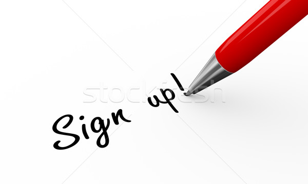 3d pen writing sign up Stock photo © nasirkhan