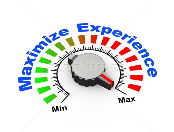 3d knob - maximize experience Stock photo © nasirkhan
