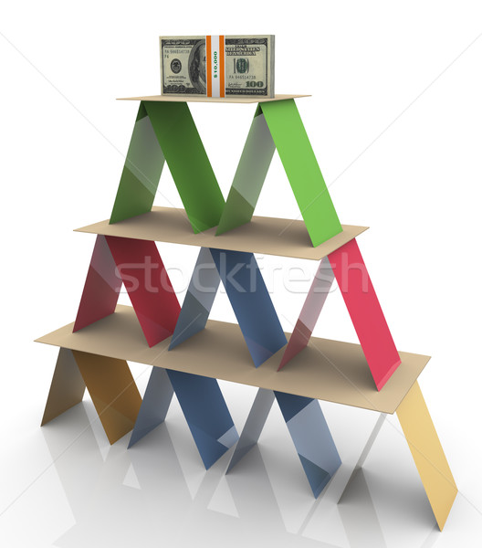 Foto stock: 3D · colorido · pirámide · 3d · dólar · Pack