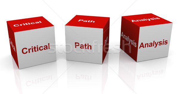 Critique chemin analyse texte 3d cubes [[stock_photo]] © nasirkhan