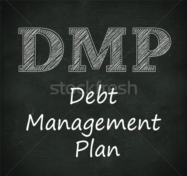 Chalkboard illustration of dmp - debt management plan Stock photo © nasirkhan