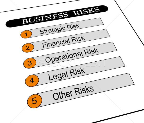 Illustration of business risks classification Stock photo © nasirkhan