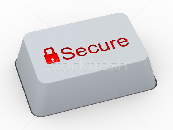 3d keyboard button secure Stock photo © nasirkhan