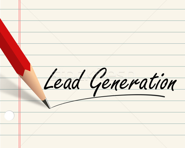 Pencil paper - lead generation Stock photo © nasirkhan
