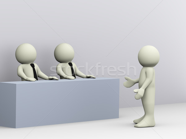 3d man job interview Stock photo © nasirkhan