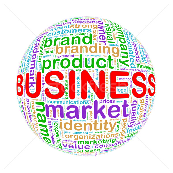 Stockfoto: Woord · bal · business · illustratie