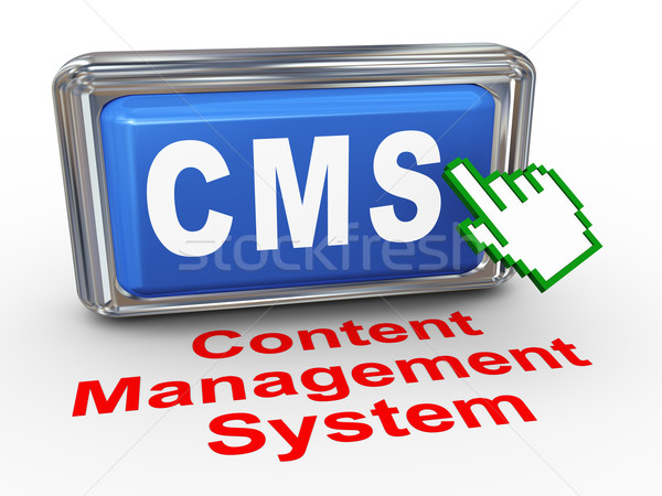 3D mano cursor cms botón 3d Foto stock © nasirkhan