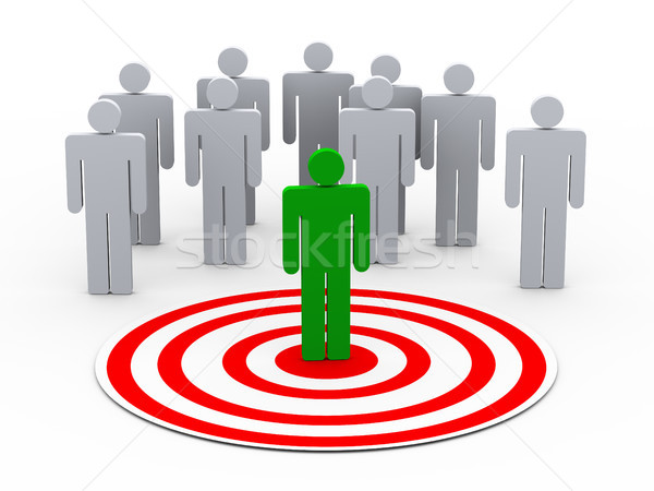 3d person selection from people group Stock photo © nasirkhan