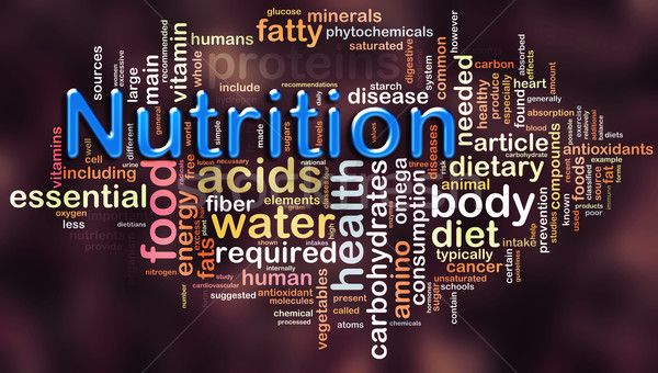 Wordcloud of nutrition Stock photo © nasirkhan
