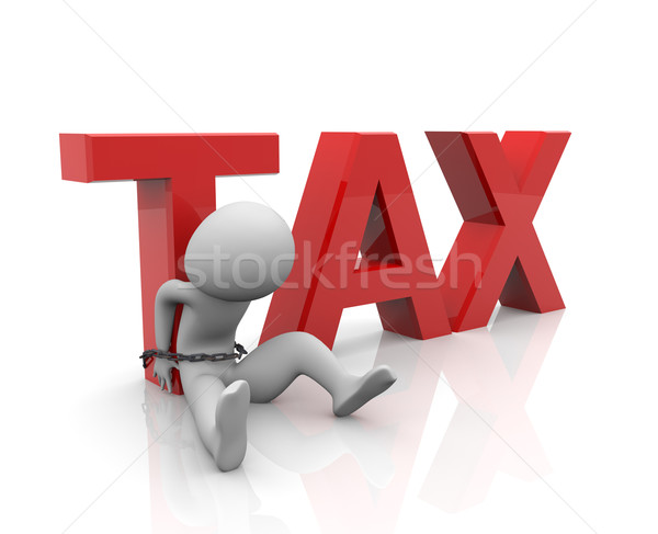 Tied taxpayer with chain Stock photo © nasirkhan