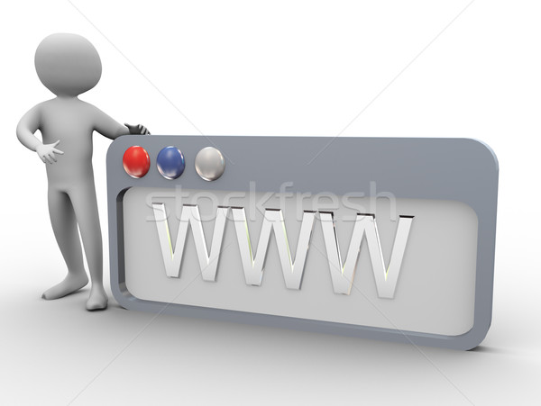 3d man and Internet browser Stock photo © nasirkhan