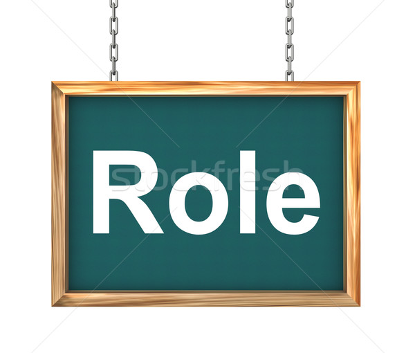 3d hanging banner - role Stock photo © nasirkhan