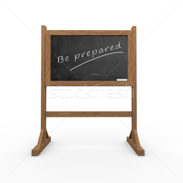 3d black chalkboard be prepared Stock photo © nasirkhan