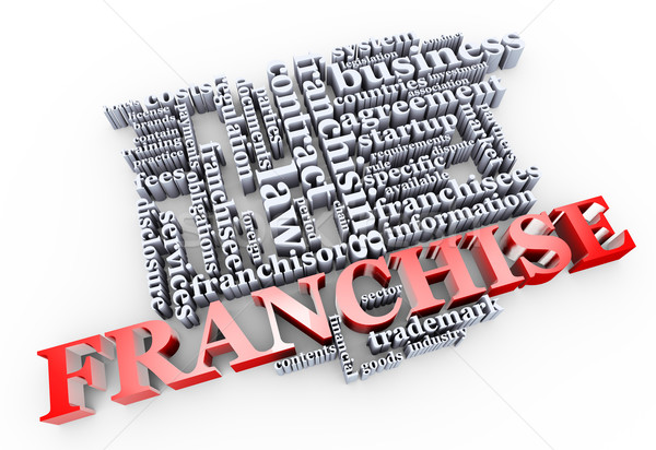 3d franchise wordcloud Stock photo © nasirkhan