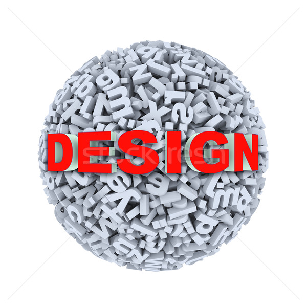 3d design - alphabet letter character sphere ball Stock photo © nasirkhan