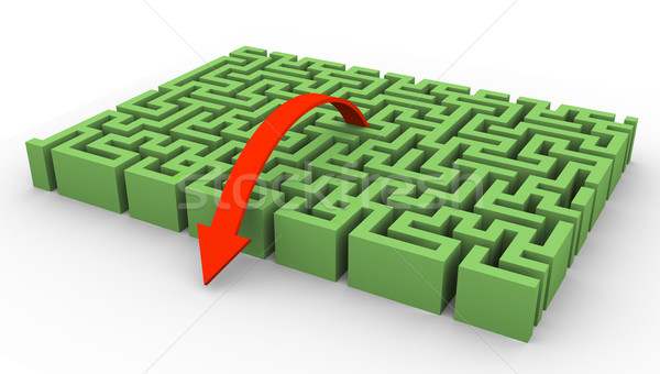 3d maze and arrow Stock photo © nasirkhan