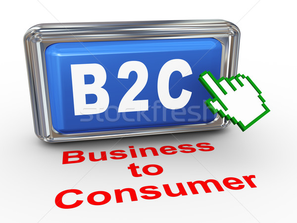 Stock photo: 3d b2c - business to consumer button