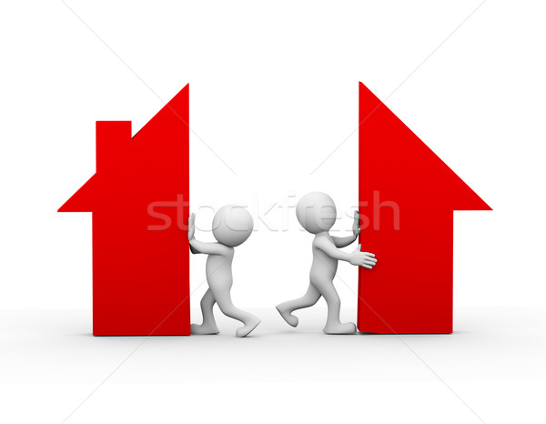 3d couple family dispute home separation Stock photo © nasirkhan