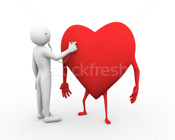 3d heart checkup illustration Stock photo © nasirkhan